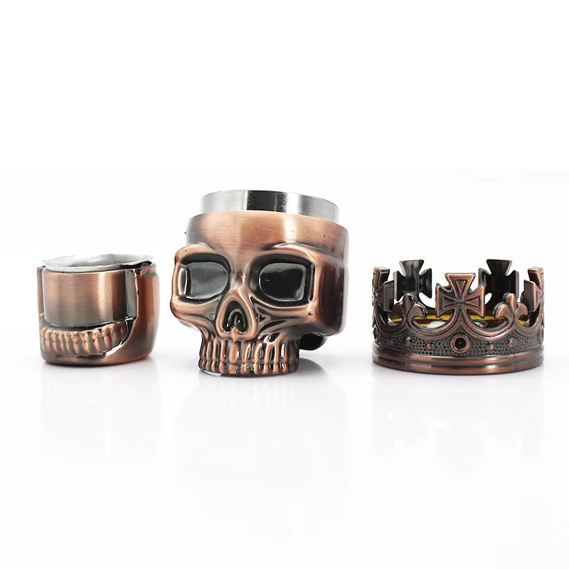 3 Layers Classic King Skull Plastics Tobacco Herb Spice Grinder Crusher Hand Muller Smoke Grinders Smoking Accessories Gift