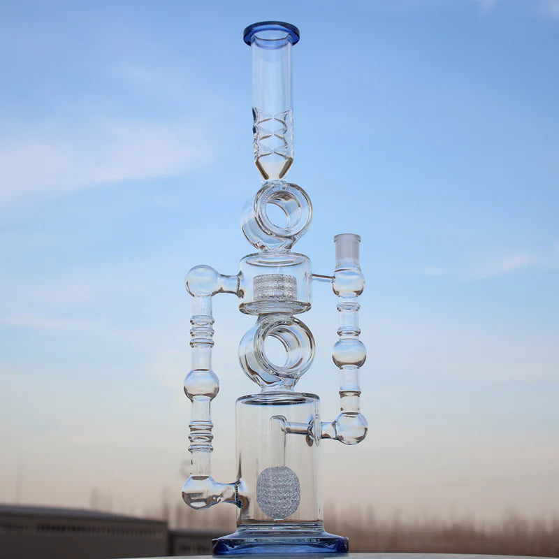 Massive Approx. 22 Inch Dual Perc Recycler Style Water Pipe