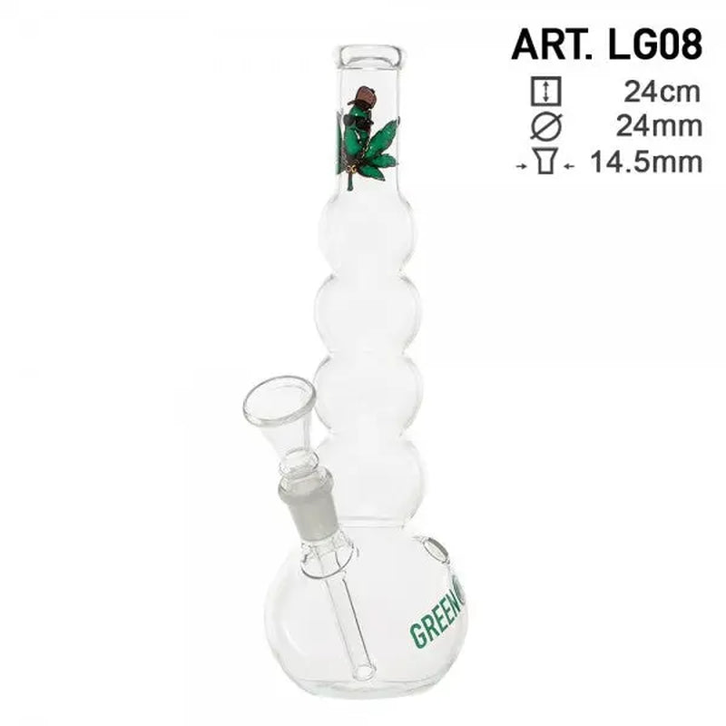 Greenline | 9" Glass Bubble Body Water Pipe