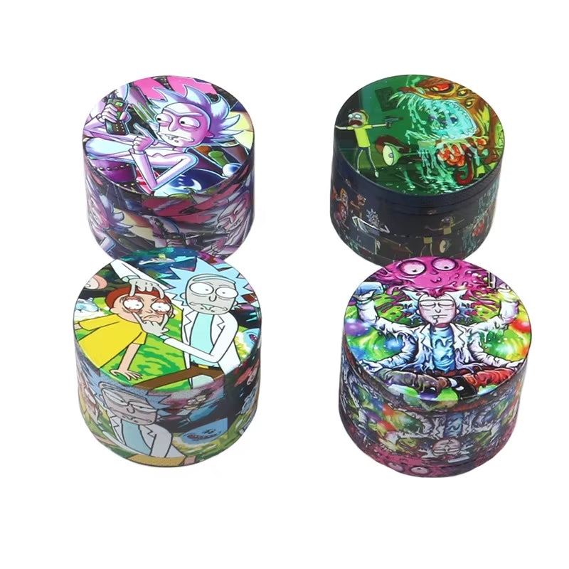 50Mm New Cartoon Pattern Metal 4 Layer Cigarette Grinder Herbal Tobacco Grinder Spice Grinder Cigarette Accessories