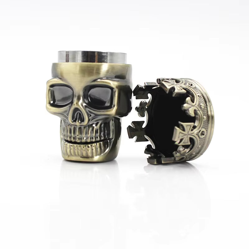 3 Layers Classic King Skull Plastics Tobacco Herb Spice Grinder Crusher Hand Muller Smoke Grinders Smoking Accessories Gift