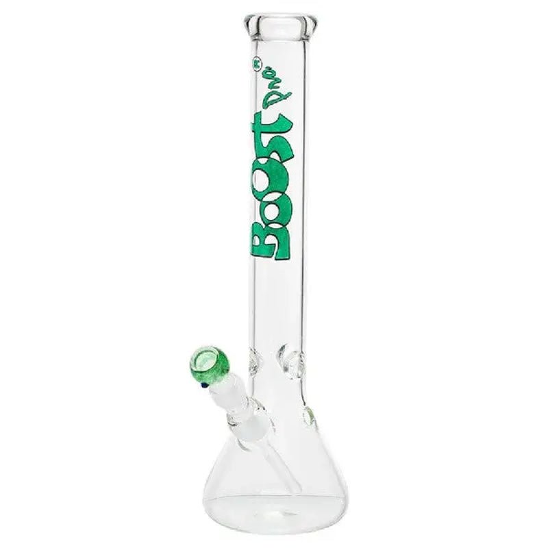 Boost | 17" Green Beaker Base Glass Water Pipe