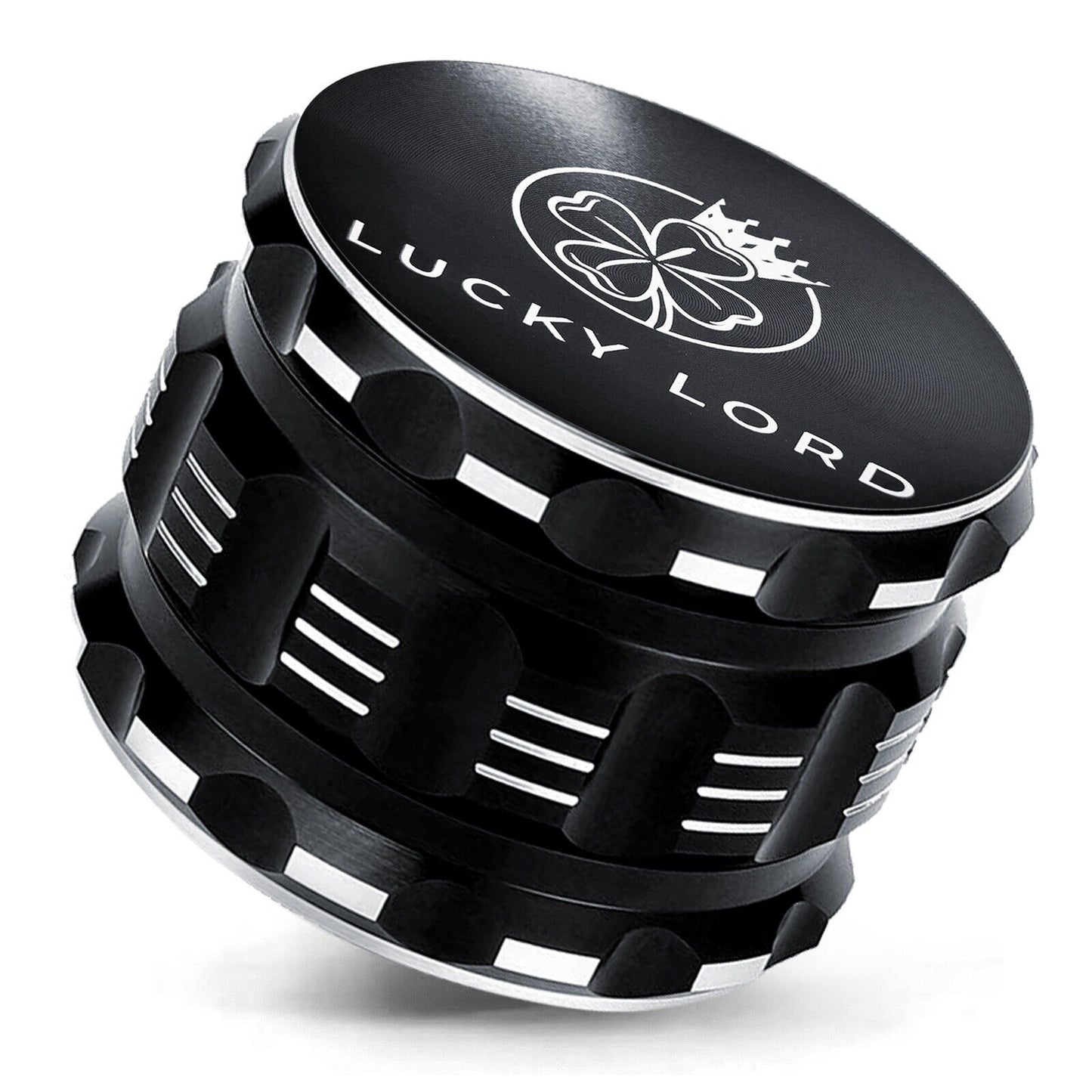 Lucky Lord Spice Herb Tobacco Grinder 2.5 Inch 4 Piece Crusher Aluminum Grinder