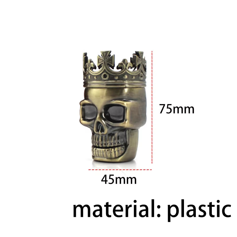 3 Layers Classic King Skull Plastics Tobacco Herb Spice Grinder Crusher Hand Muller Smoke Grinders Smoking Accessories Gift