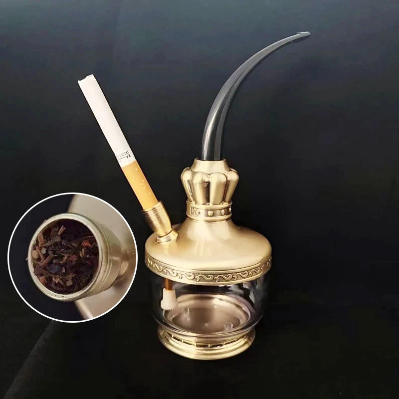 2024 New Multifunction Water Smoking Pipe Reduce Tar Healthy Cigarette filter Reusable Microfilter Hookah Shisha Pipe Men Gift