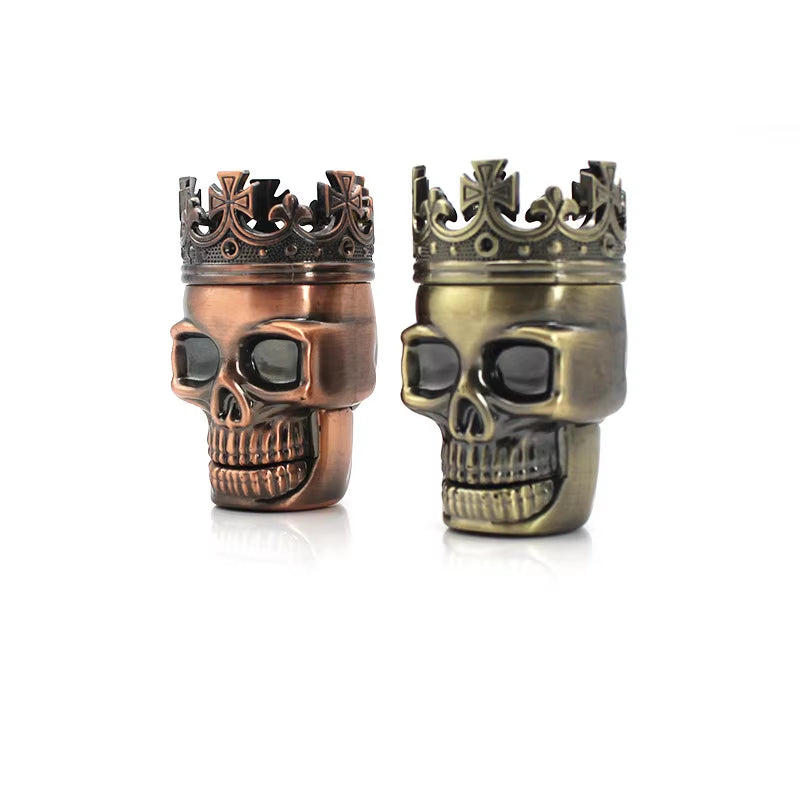 3 Layers Classic King Skull Plastics Tobacco Herb Spice Grinder Crusher Hand Muller Smoke Grinders Smoking Accessories Gift