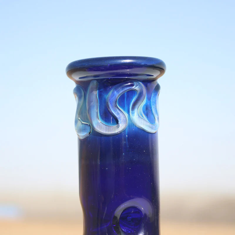 10.5" Blue Buddha Glass Water Pipe