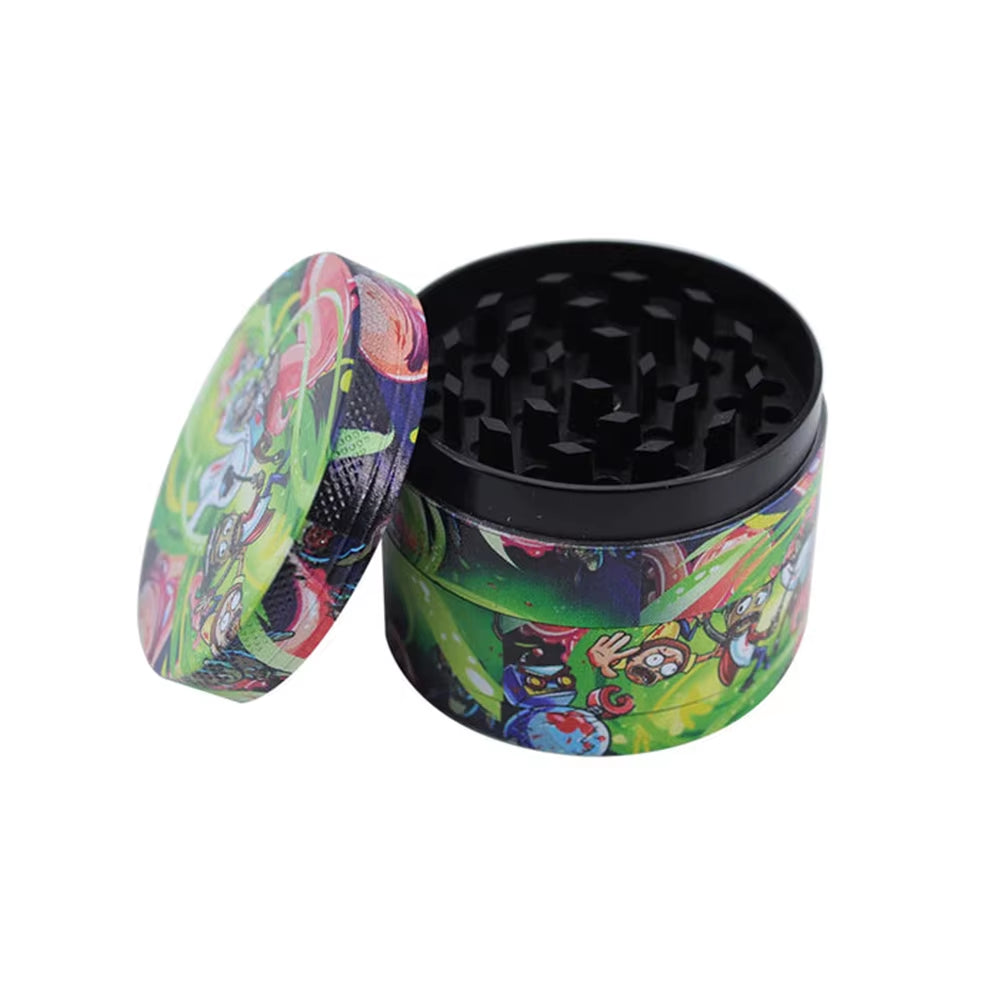 50Mm New Cartoon Pattern Metal 4 Layer Cigarette Grinder Herbal Tobacco Grinder Spice Grinder Cigarette Accessories